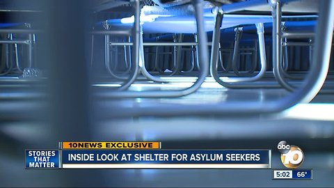 Exclusive look inside at shelter for asylum seekers