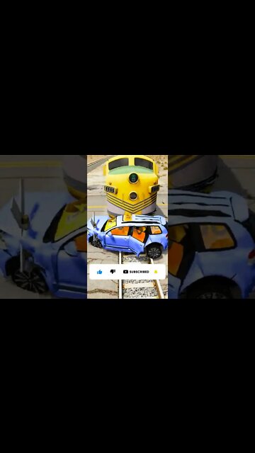 Train VS Volkswagen Tuareg – BeamNG Drive #shorts