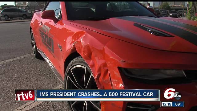 IMS President Doug Boles involved in minor crash in 500 Festival Car