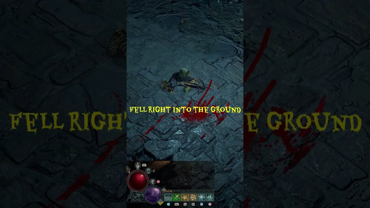 Diablo 4 bug, clipped right into the ground 😂 LOL #SHORTS