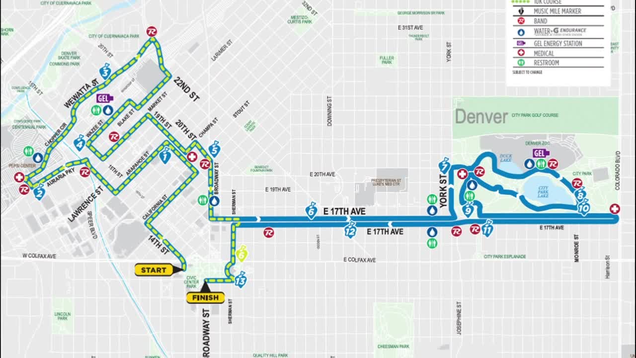 Rock 'n' Roll 5k, 10k, half marathon to close roads in Denver this weekend