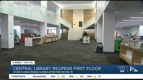 Central Library reopens first floor today