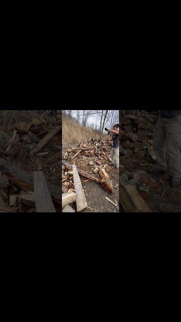 Firewood Sounds 🔥 🪵 #asmr