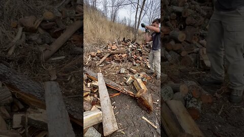 Firewood Sounds 🔥 🪵 #asmr
