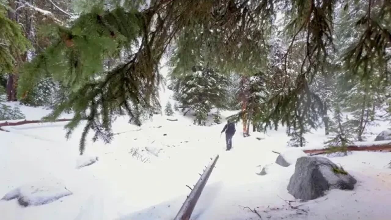 Hot Tent Camping In A Snowstorm