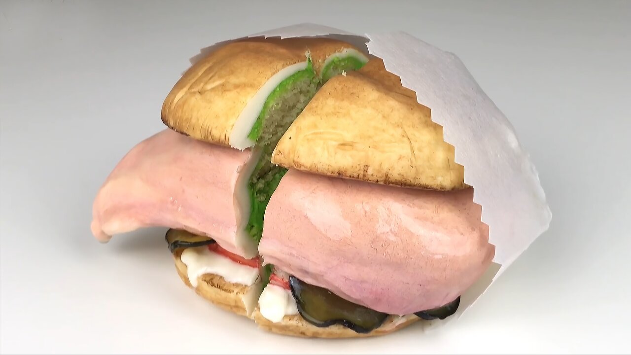 Making a 100% Edible Raw Chicken Sandwich CAKE