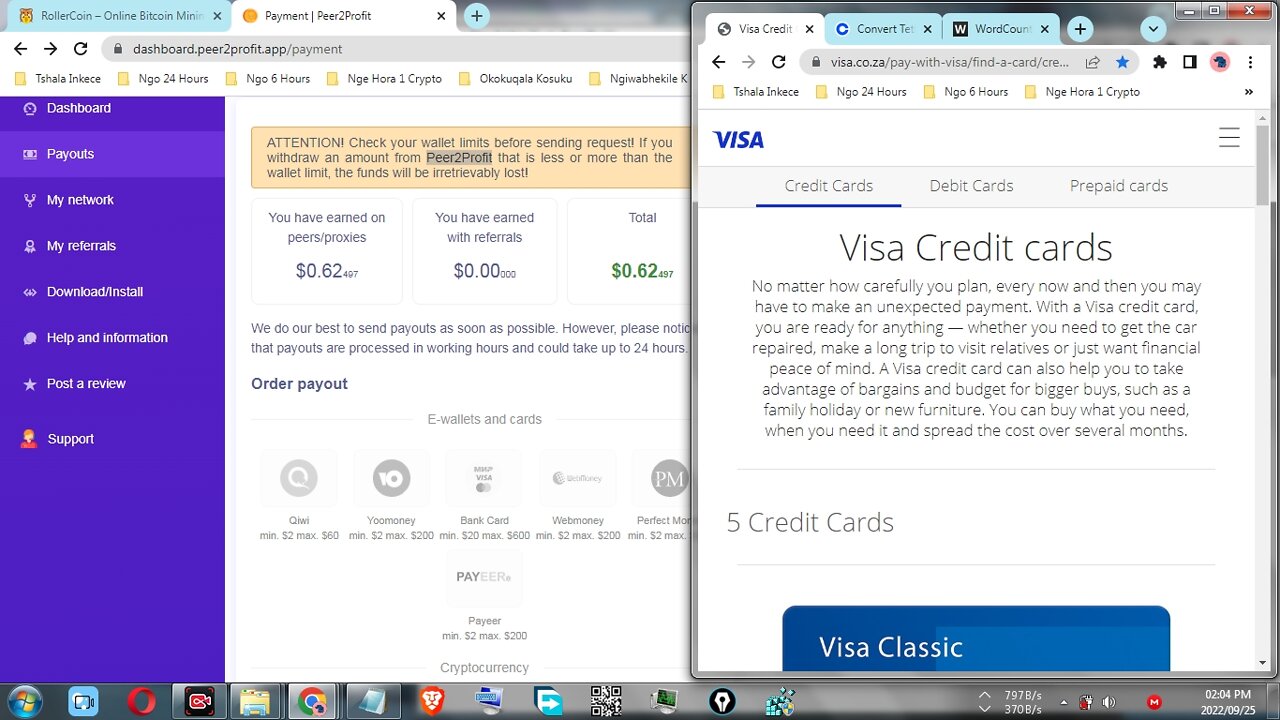 How To Make Money By Mining Free Cash Online At Peer2Profit And Instant Withdraw At VISA