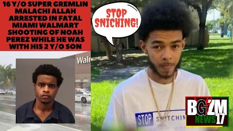 16 y/o Malachi Allah arrested in fatal Miami Walmart shooting of Noah Perez in front of 2 y/o Son