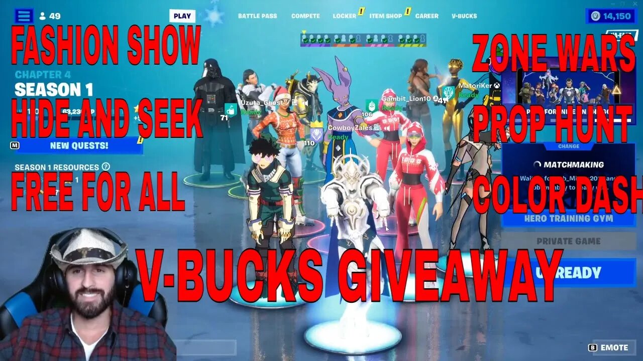 🔴FORTNITE FASHION SHOW LIVE | HIDE AND SEEK | PROP HUNT | FFA GUN GAME | TEAM BATTLES | ZONE WARS