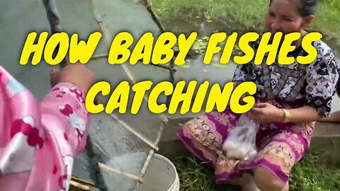 How to fishing baby fish near flow water - to make ferment fish