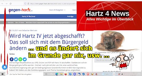 „Hartz IV wird zu Bürgergeld, ne Komplettverarsche usw.!!!“ …