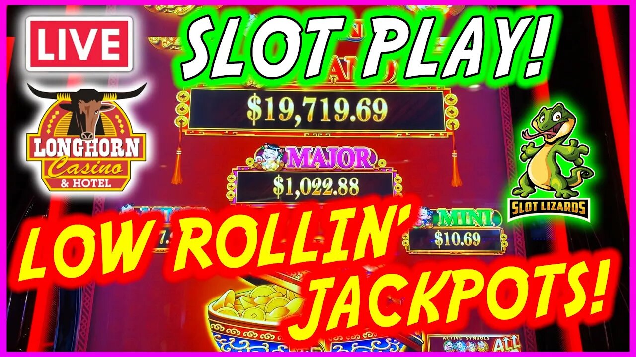 🔴 LIVE SLOT PLAY! J'S BACK LOW ROLLIN' WEDNESDAY JACKPOTS! EPISODE 5! LONGHORN CASINO!