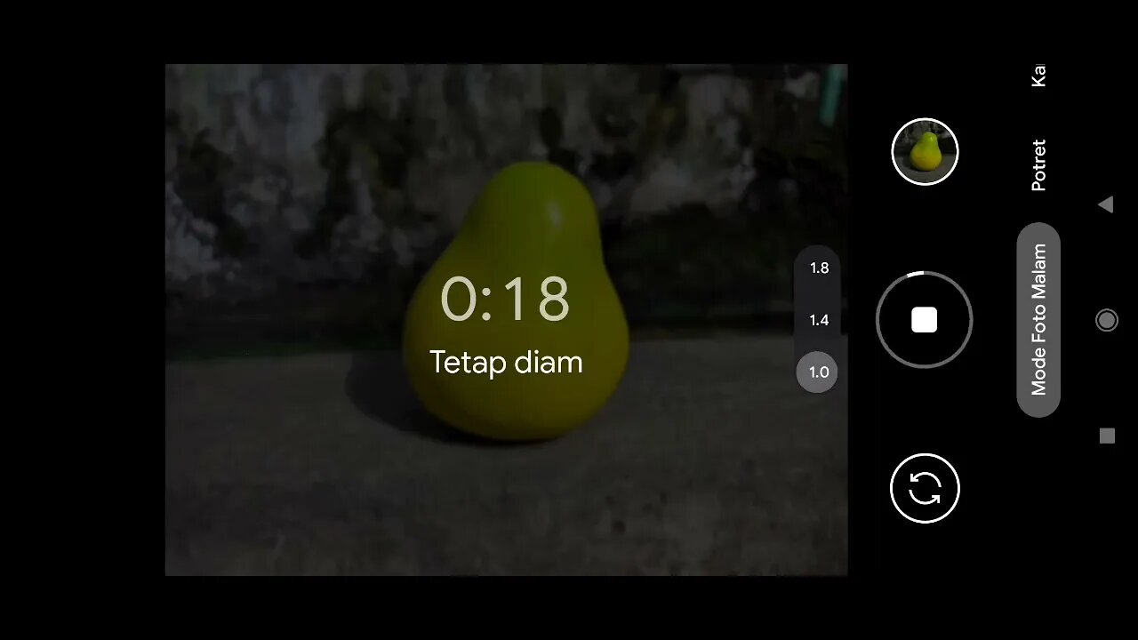 Gcam Redmi Note 10 | Tes foto mainan Apel minim cahaya Mode biasa dan Mode malam