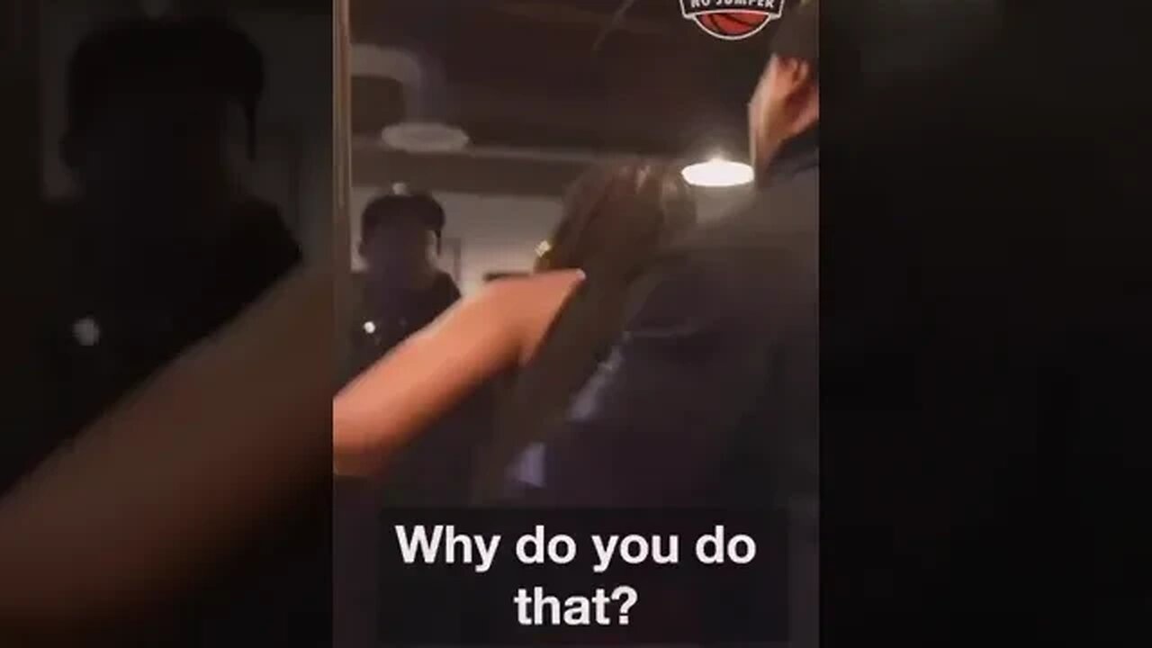 Blue face can't control his woman