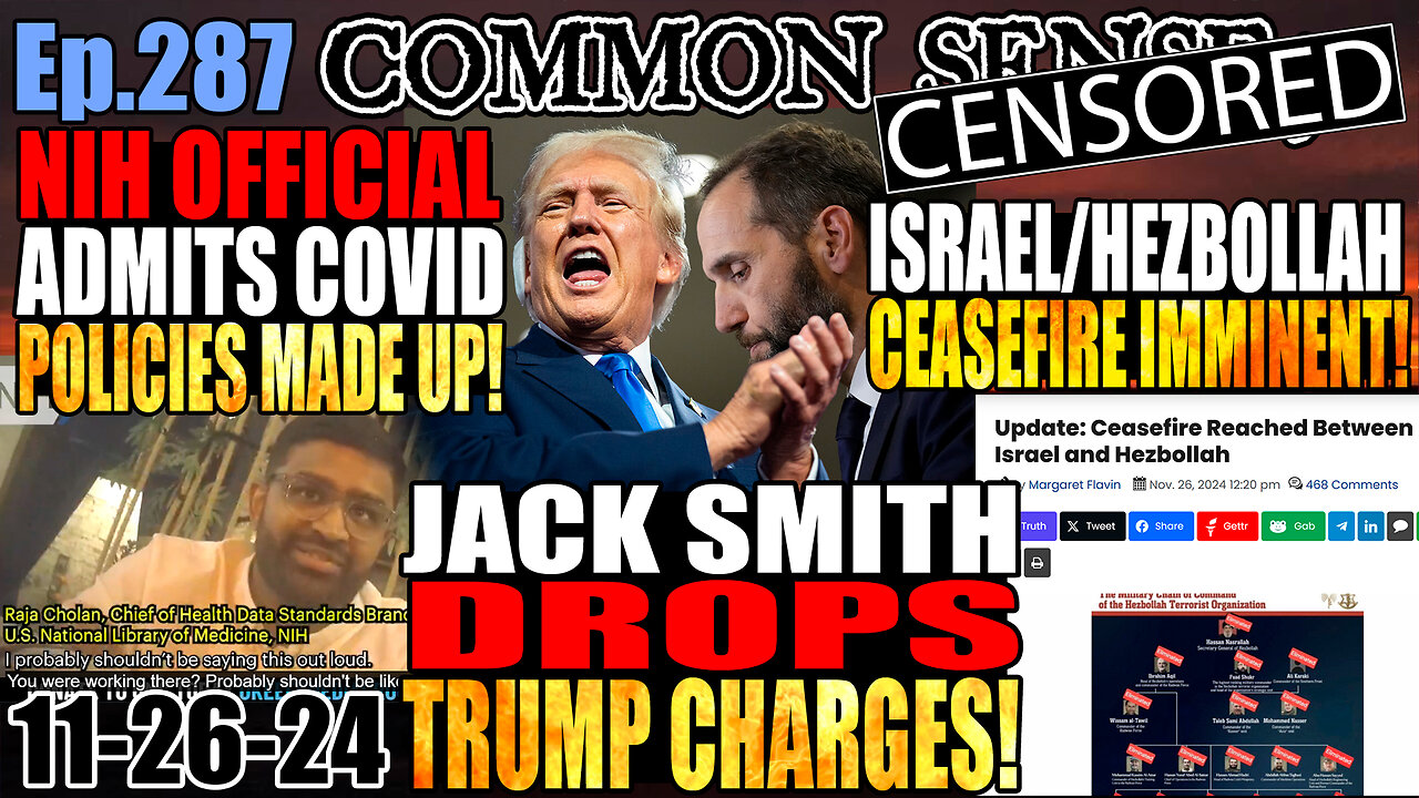 Ep.287 Jack Smith Drops Trump Charges! Israel/Hezbollah Ceasefire Imminent! $25B more to Ukraine?