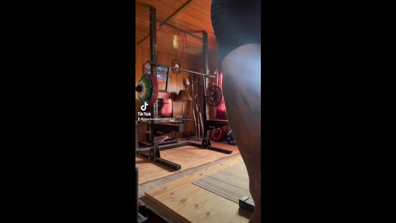 405 lbs PR on the good morning/camber bar/narrow stance