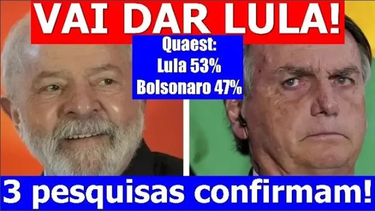 Pesquisa Quaest confirma: VAI DAR LULA!