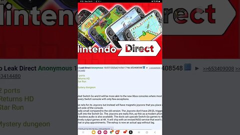 Nintendo direct leak