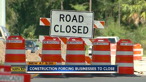 New Tampa business owners say Bruce B Downs construction is hurting business