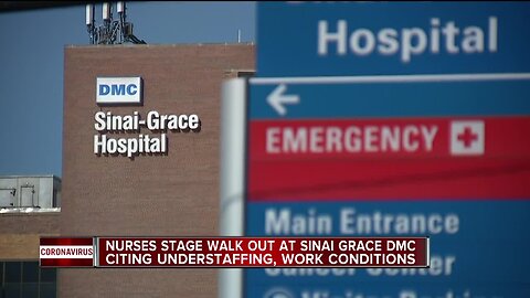 DMC Sinai Grace Hospital workers say they were told to leave after sit-in