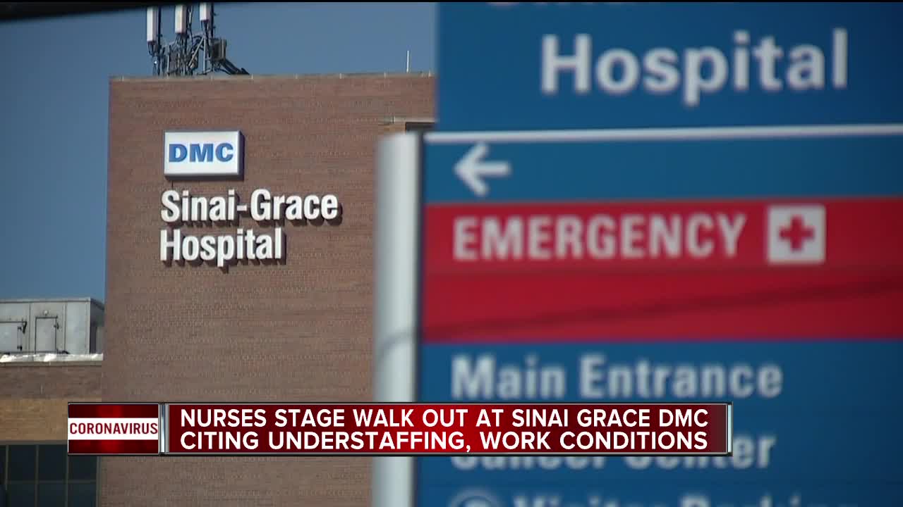 DMC Sinai Grace Hospital workers say they were told to leave after sit-in