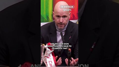 'You have to celebrate this moment! We won a trophy and this trophy means something!' | Erik ten Hag