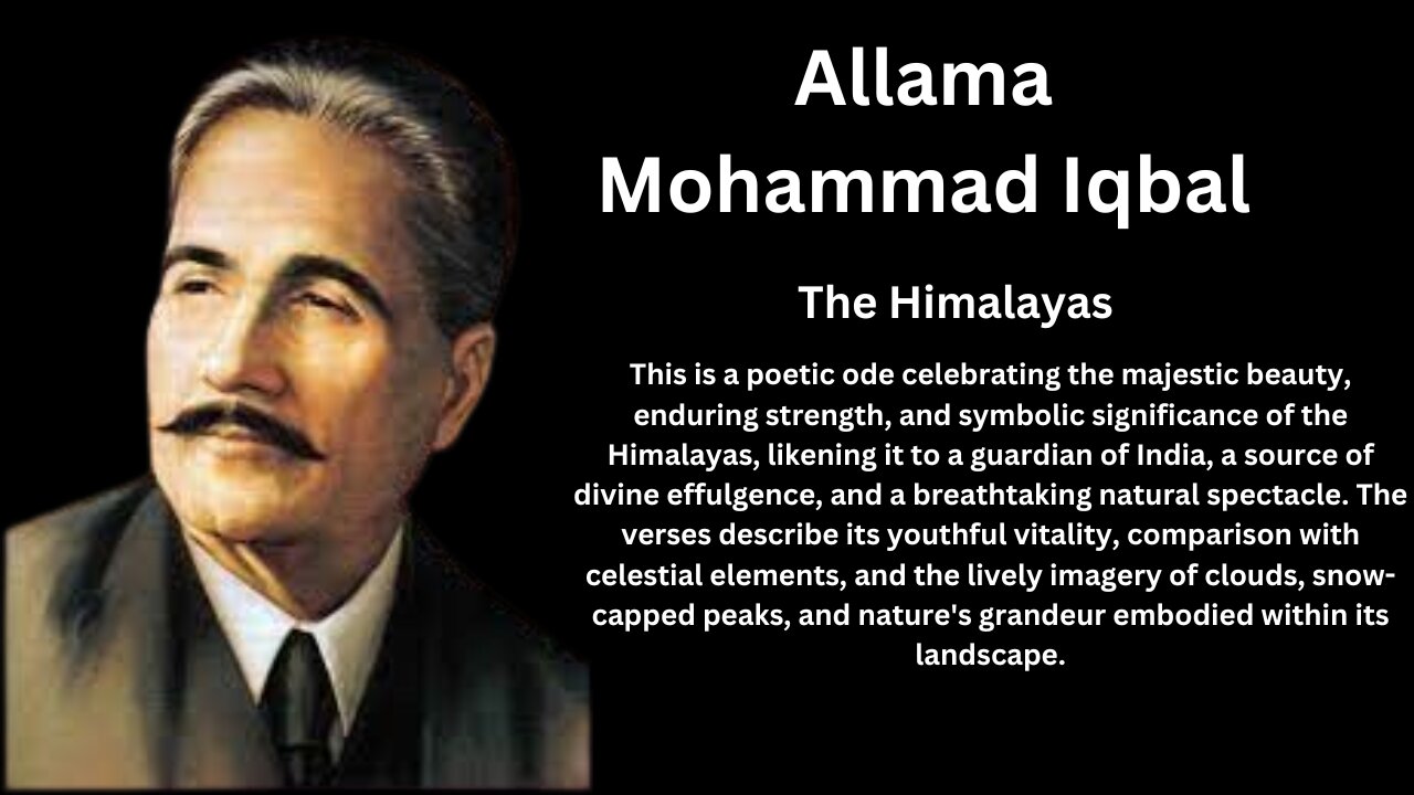 Allama Iqbal Poetry in English about The Himalayas No. 1| BY encyclopedia 360 | Allama Iqbal Shayari