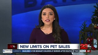 New CA law limits pet sales