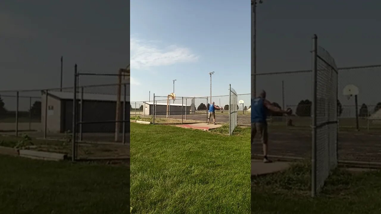 My form in July throwing Discus , Crazy 🤪 Old man