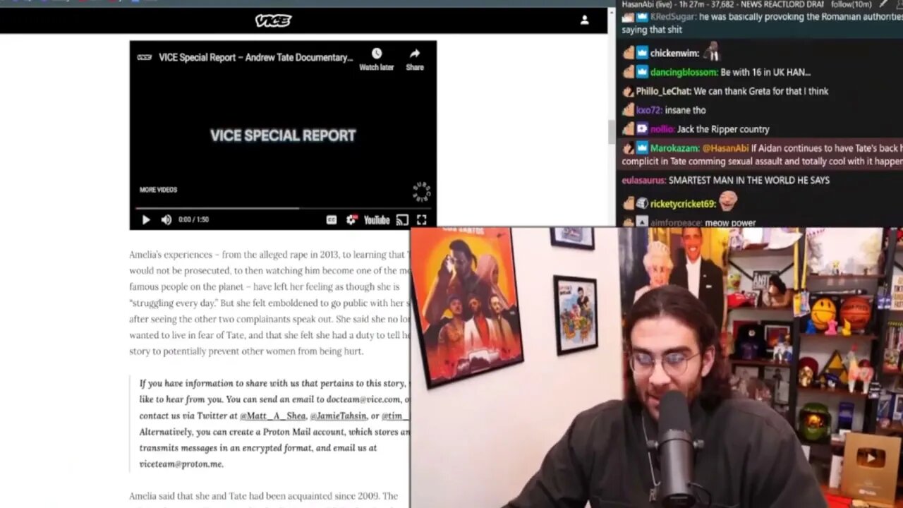 HasanAbi Reacts to Andrew Tate's Leaked Messages (Andrew Tate EXPOSED!?)