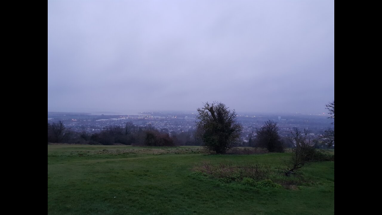 Making coffee in the car on top of Portsdown hill.