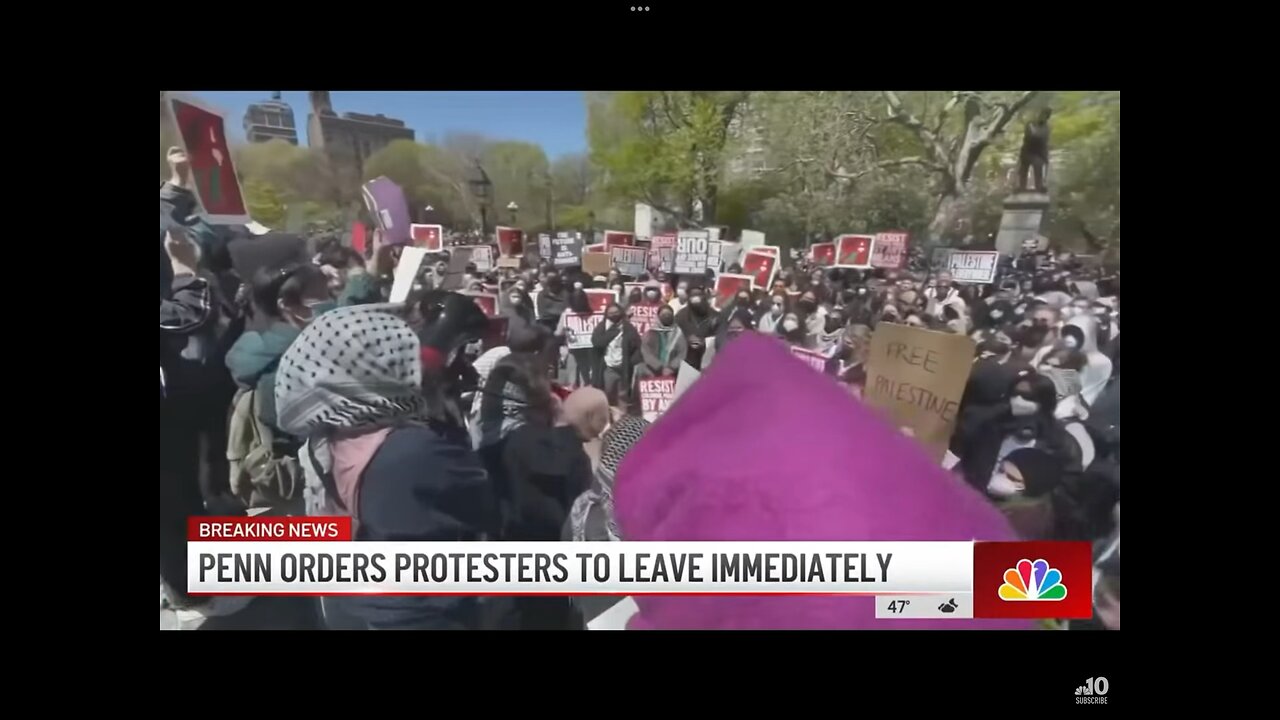 Penn University Pres orders Pro-Palestine protesters to disband immediately