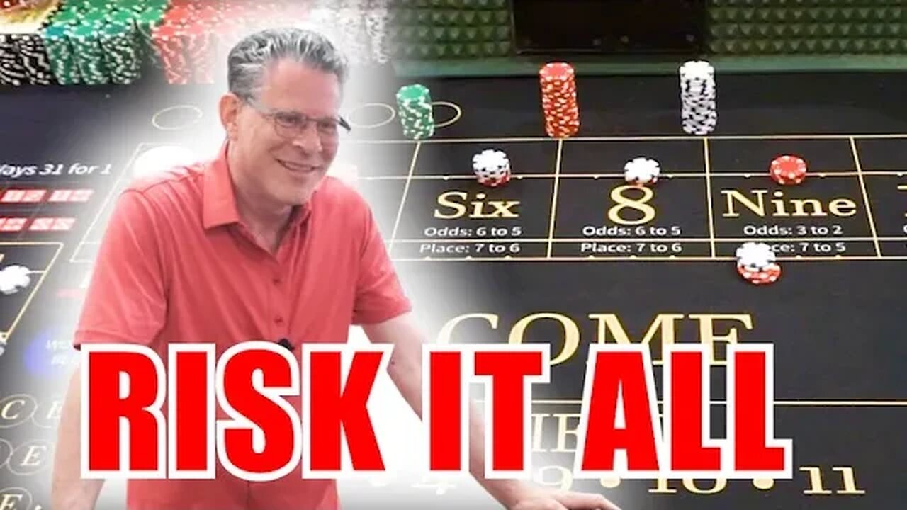 🔥RISK IT ALL🔥 30 Roll Craps Challenge - WIN BIG or BUST #309