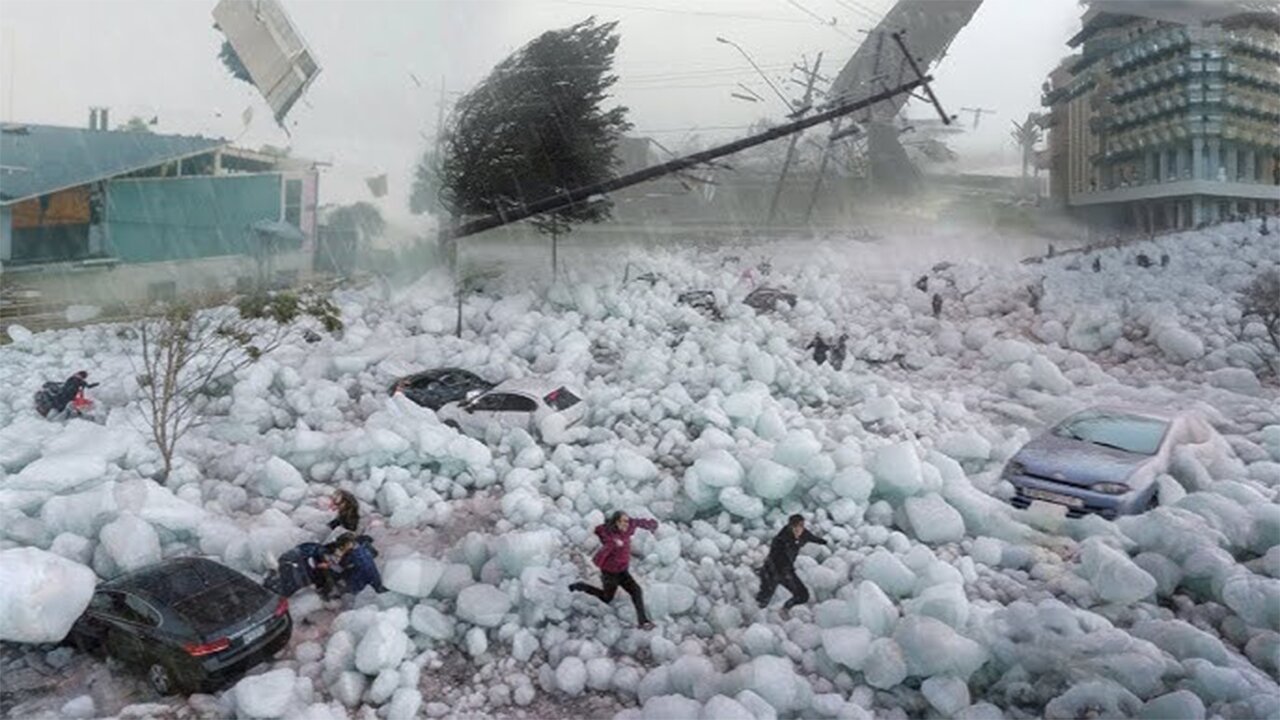 Chaos In Spain! Houses, Cars Destroyed By Floods and 5 Inch Hail in Almeria Today