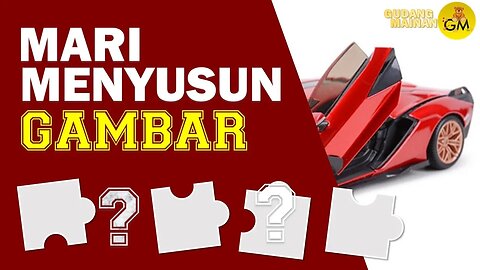 Melatih kecerdasan anak || mainan anak || menyusun Gambar LAMBORGINI WARNA MERAH