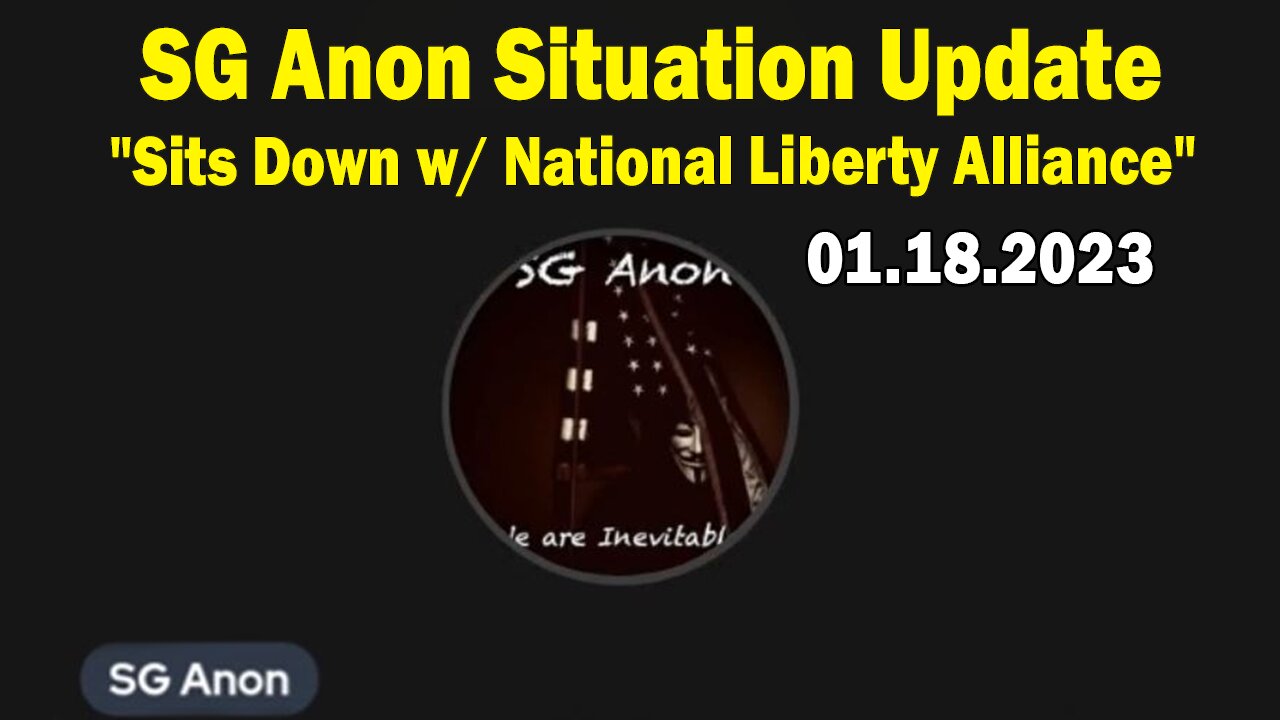 SG Anon Situation Update: "SG Anon Important Update, January 18, 2024"