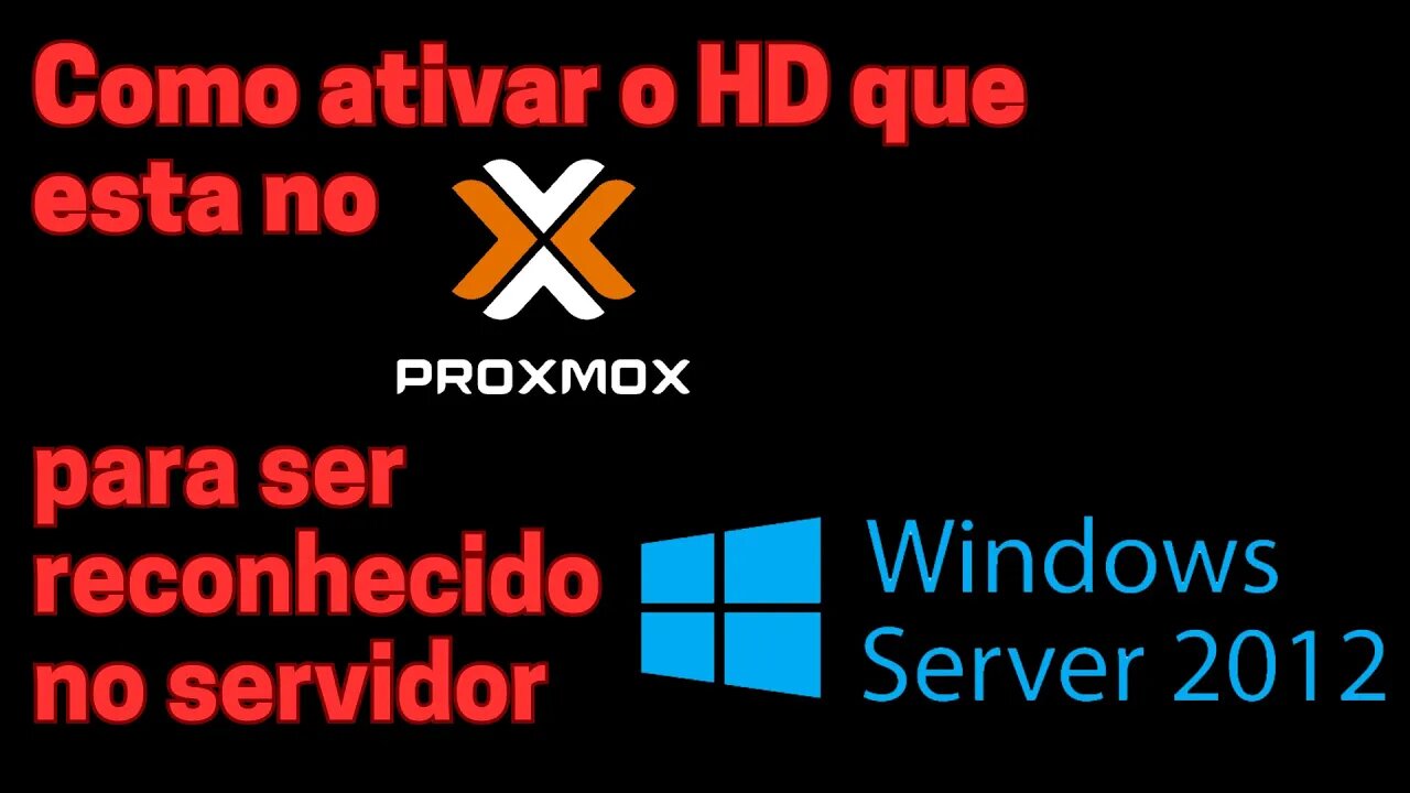 Como ativar o HD que esta no Proxmox, para ser reconhecido no servidor Windows Server2012 r2.