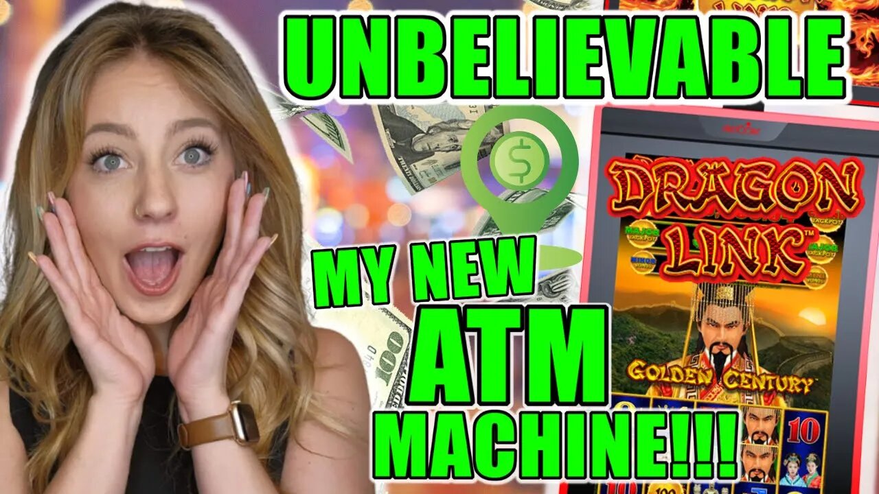 MY NEW ATM MACHINE! NONSTOP BONUS WINS ON DRAGON LINK GOLDEN CENTURY SLOT MACHINE! UNBELIEVABLE!