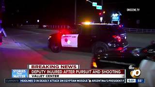 Deputy injured after chase, shooting