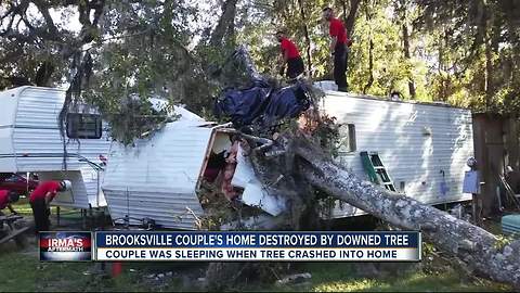 Brooksville couple's home destroyed by downed tree