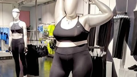 The Nike Plus Size Athletic Clothing Line and Mannequin