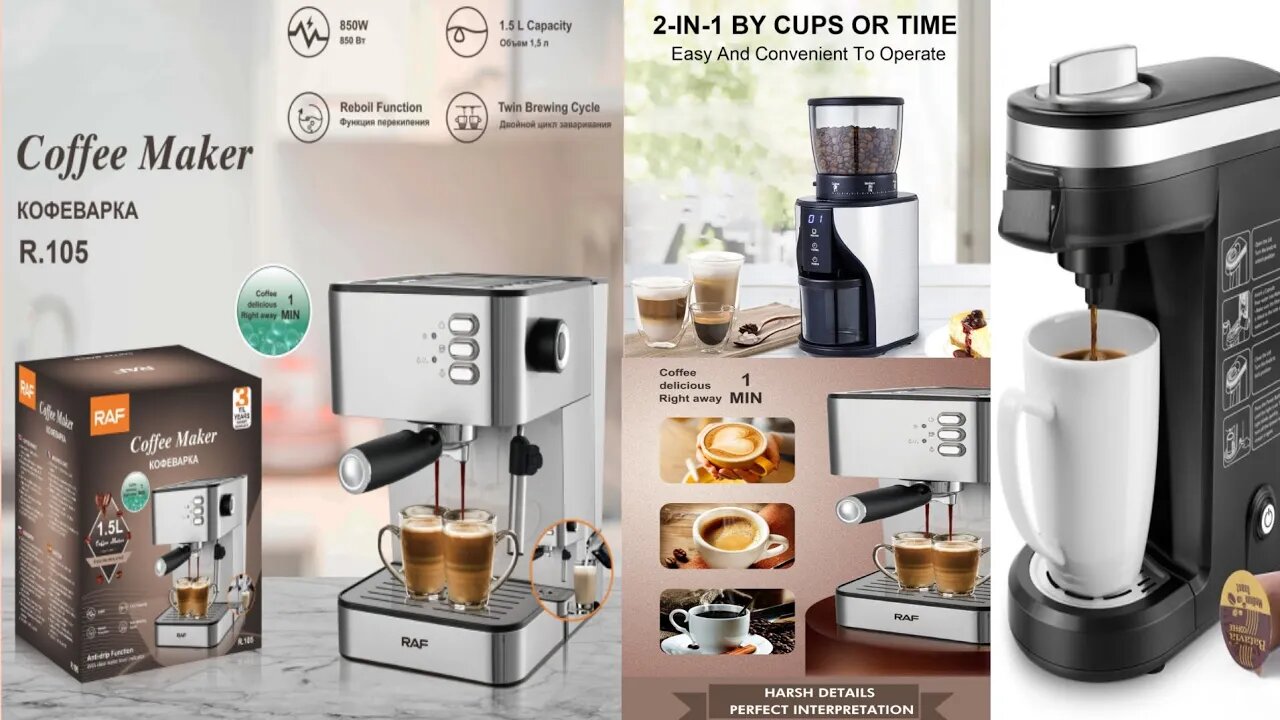 Italian-style Coffee Machine With Milk Froth 19Bar Semi-automatic Household Multifunctional #coffee