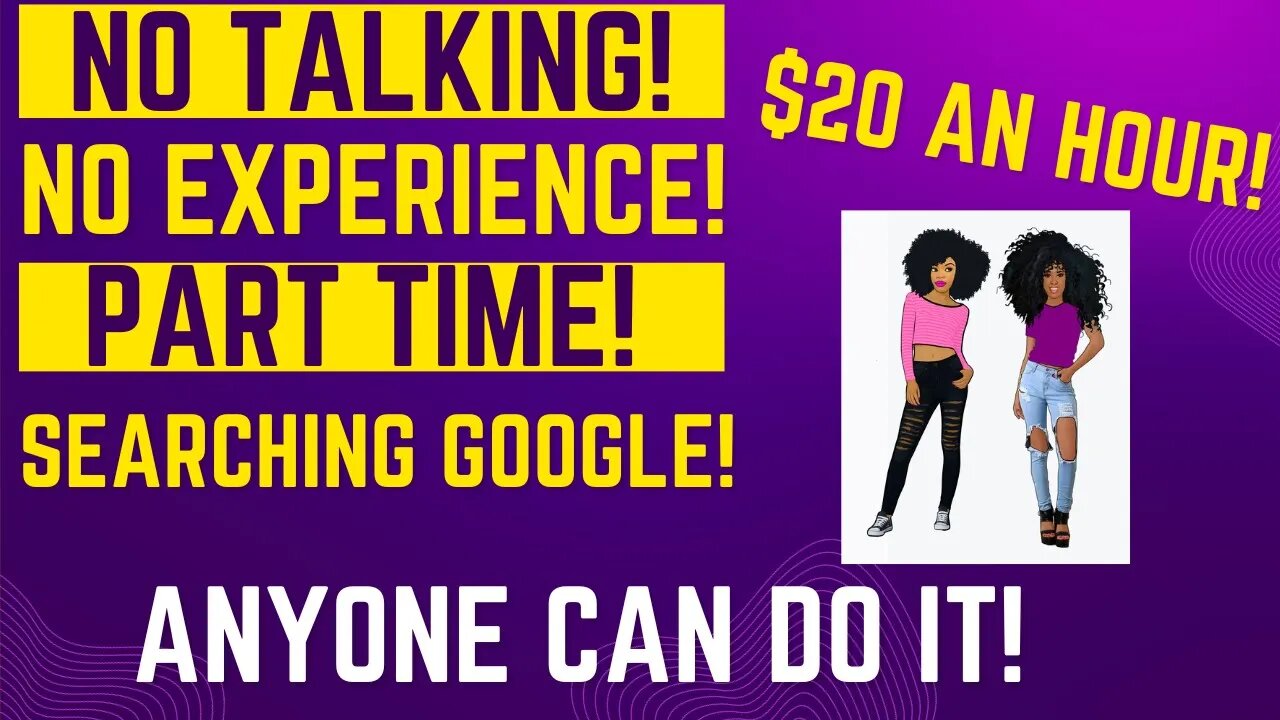 Run! No Talking! No Experience! Part Time! Searching Google! $20 An Hour Work From Home Job |WFH Job