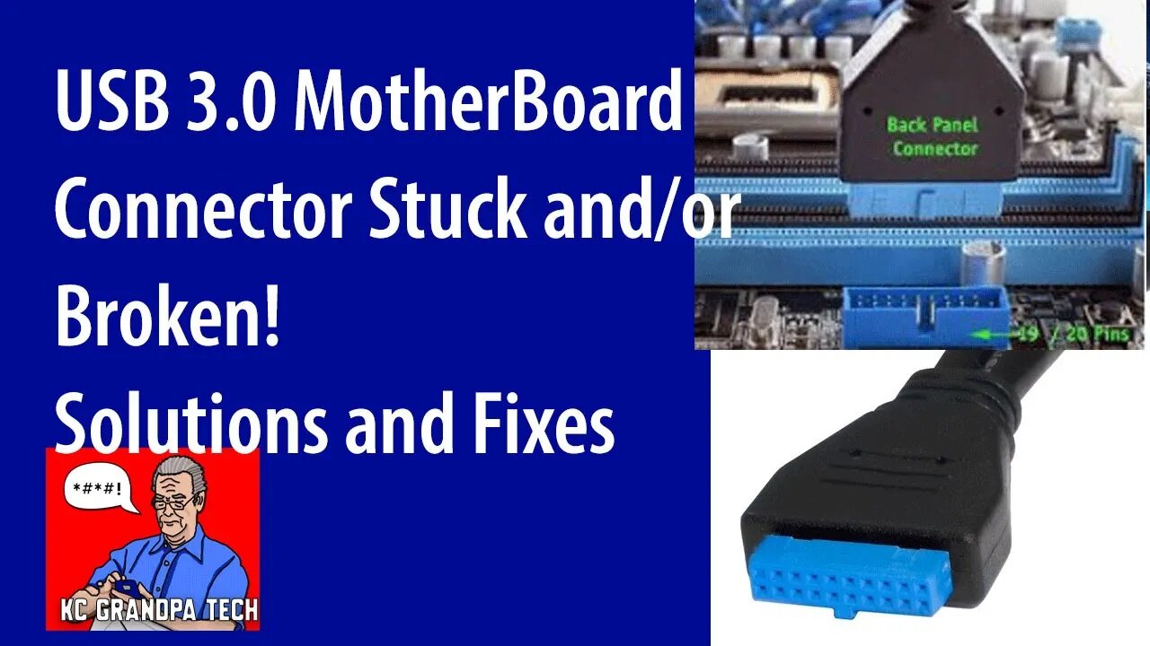 USB 3.0 motherboard connector Fixes for stuck and /or Broken