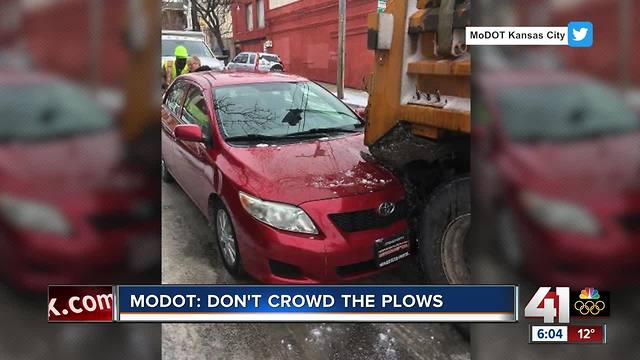 MODOT asks drivers not to 'crowd the plow' after recent crashes