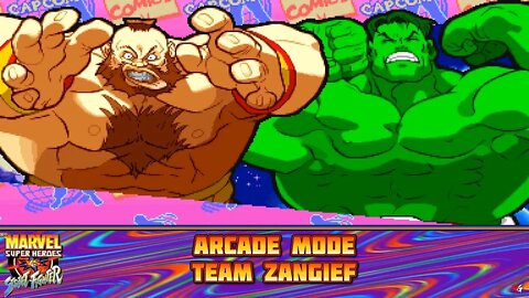 Marvel Super Heroes VS. Street Fighter: Arcade Mode - Team Zangief