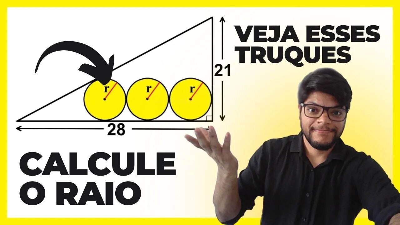 Olimpíada de Matemática | Você consegue encontrar o raio? (Explicação passo a passo)