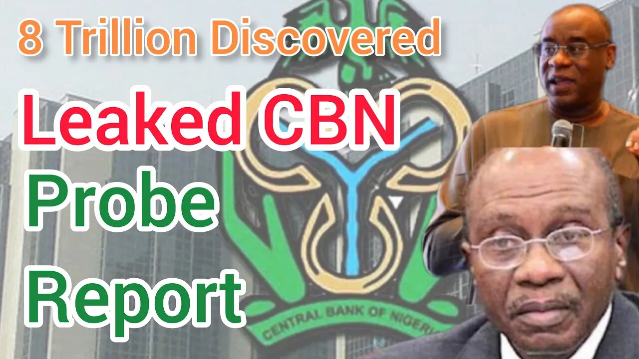 CBN Leaked Investigation Report |Shonubi Removal #cbn #emefiele