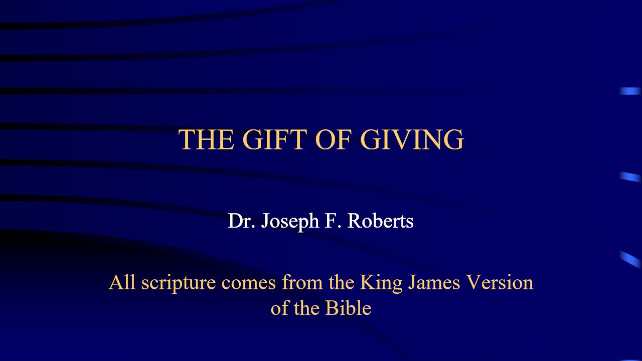 Spiritual Gifts 7 - Giving