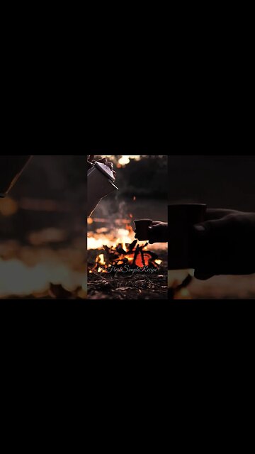 Hot Drink, Campfire and Friend #shorts #winter #camping #campfire #love #lovesong #lovestatus
